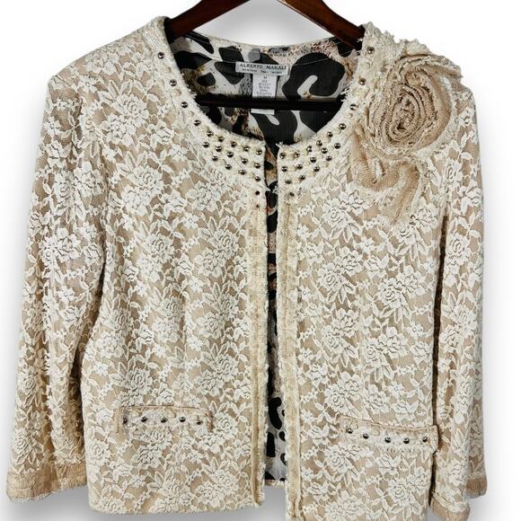 Alberto Makali Lace Jacket Medium Vintage Style - Picture 3 of 11